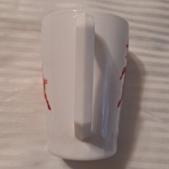 Vintage Hazel Atlas White Milk Glass 3 Three Little Pigs Children's Mug 4oz Cup - Picture 6 of 8